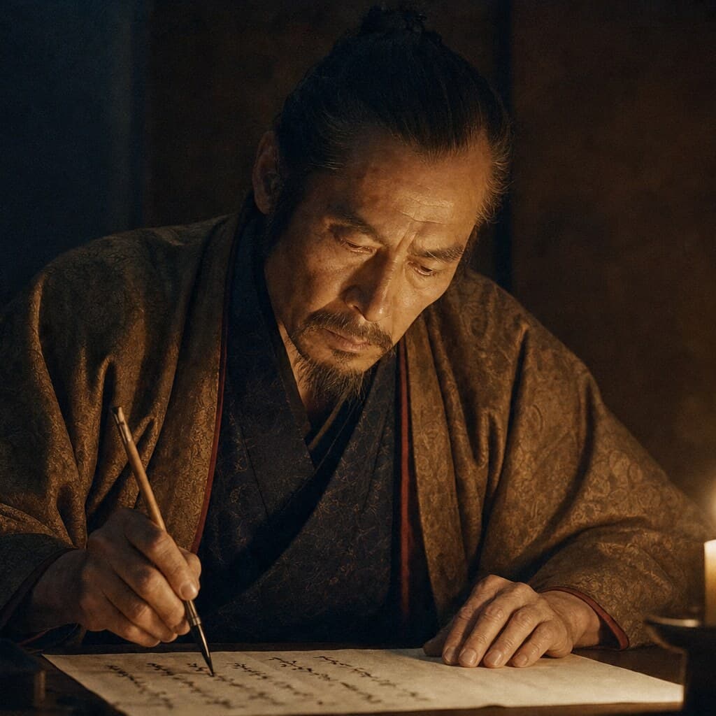 三子教訓状（毛利博物館蔵）