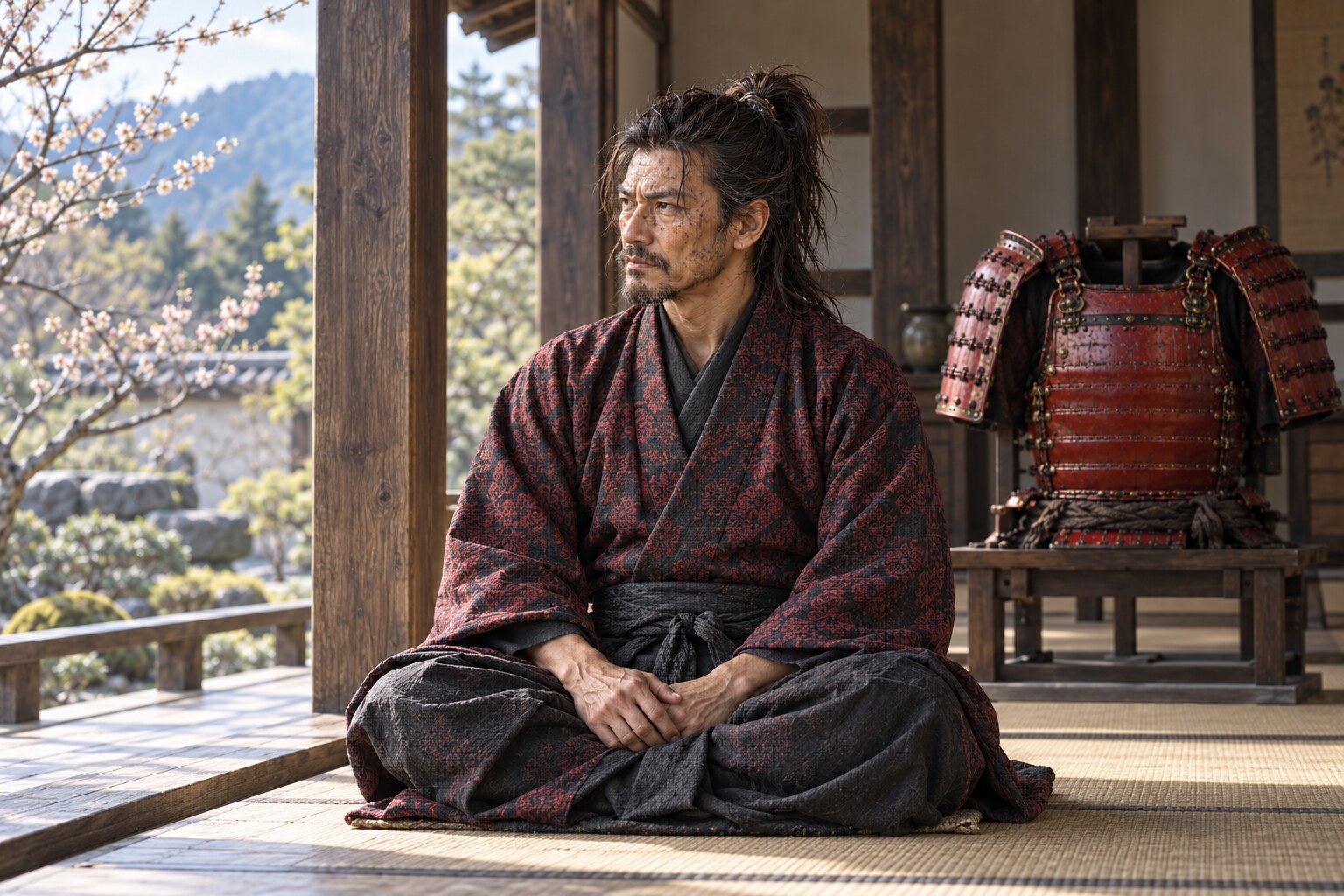晩年の直正を想像した場面。病状や臨終を再現したものではない(AI生成イメージ)