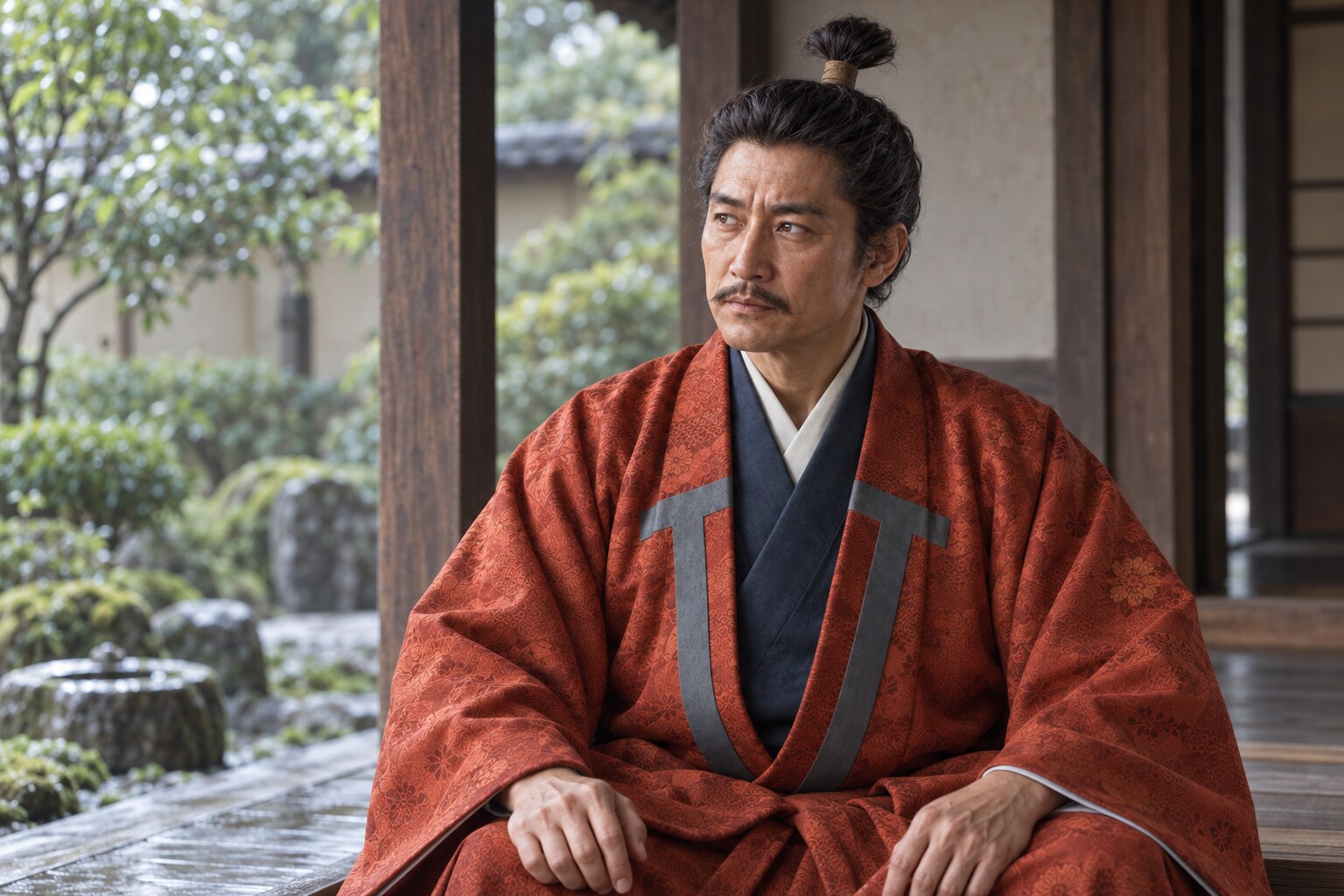 松任での晩年をイメージした赤座直保のAI想像図（AI生成イメージ）