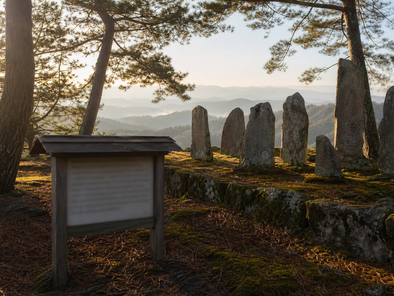 上月城跡に残る追悼の景