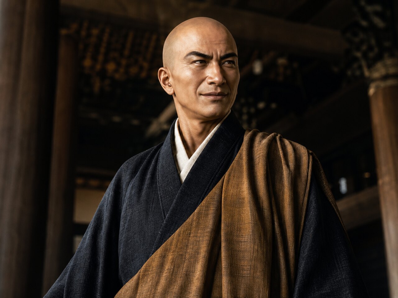 法衣をまとった僧形の大名
