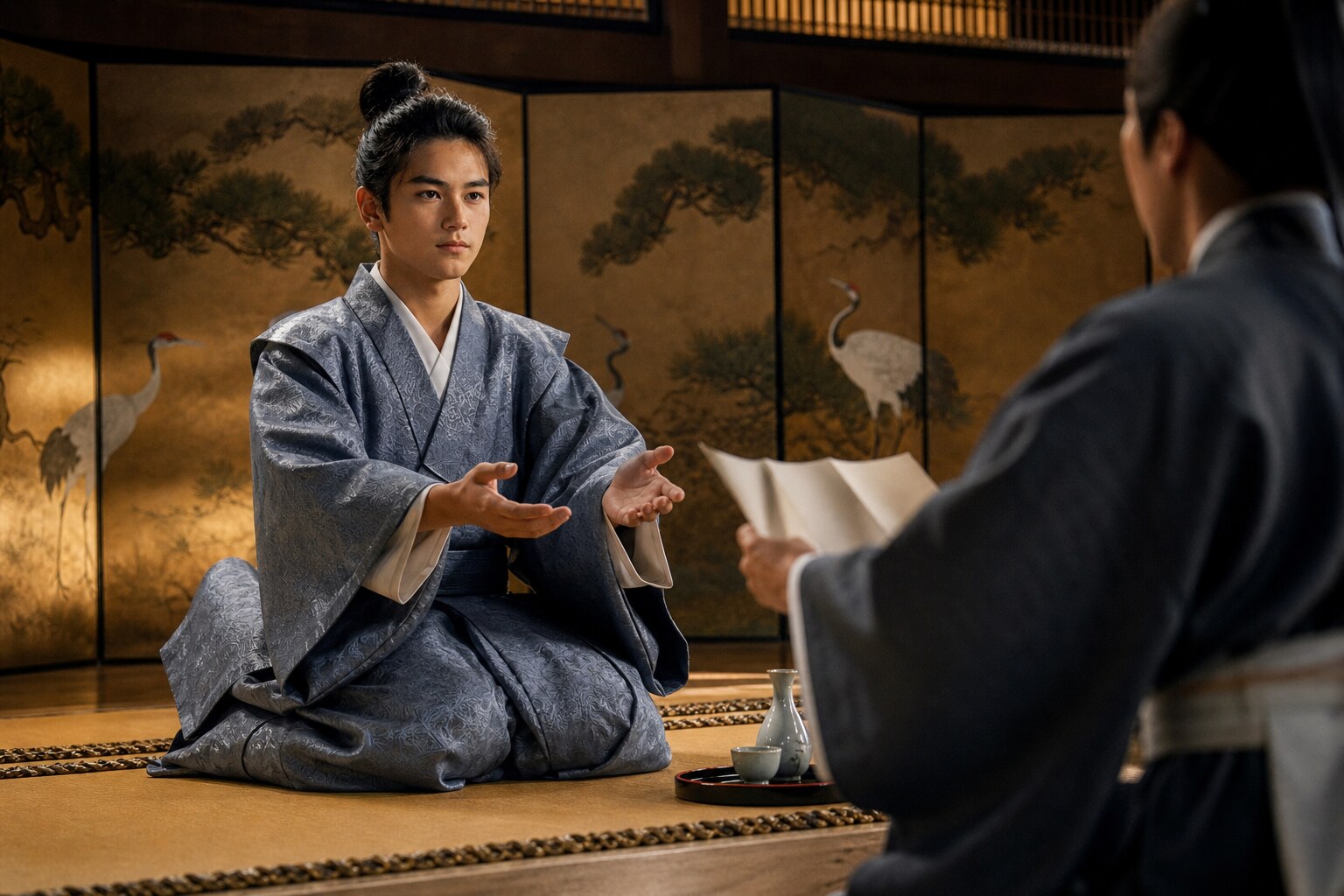 天正期・元服した若き世子・長宗我部信親(AI生成イメージ)