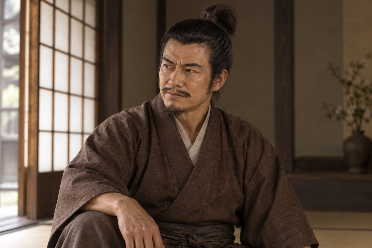 古田重勝を表現した想像肖像（AI生成イメージ）