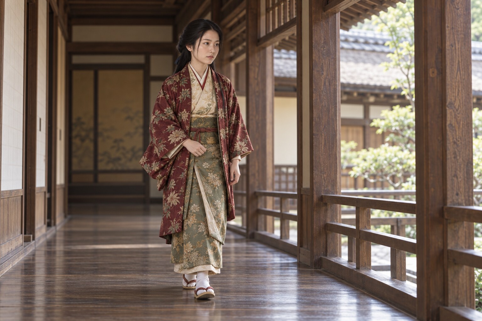 婚姻期の豪姫の想像復元。婚礼の衣装や儀式をそのまま再現したものではない(AI生成イメージ)