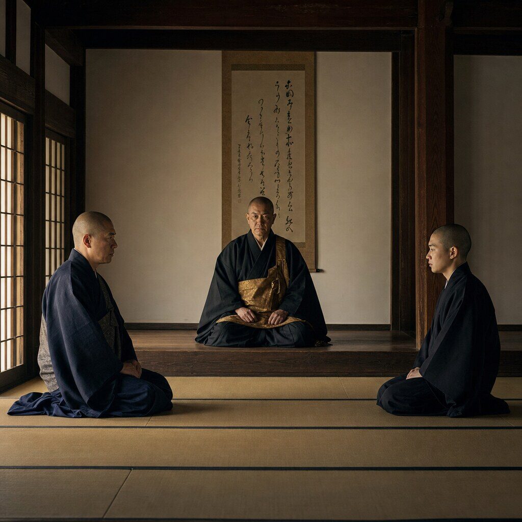 教如と准如・本願寺東西分立の遠因(AI生成イメージ)