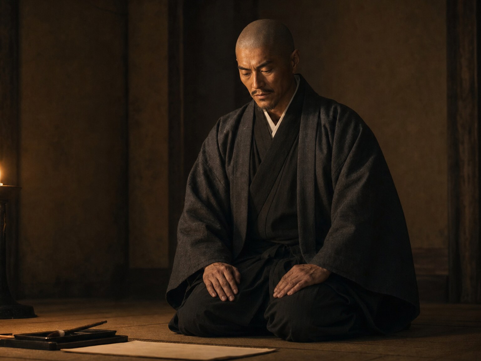 剃髪し幽斎と号した本能寺の変の直後