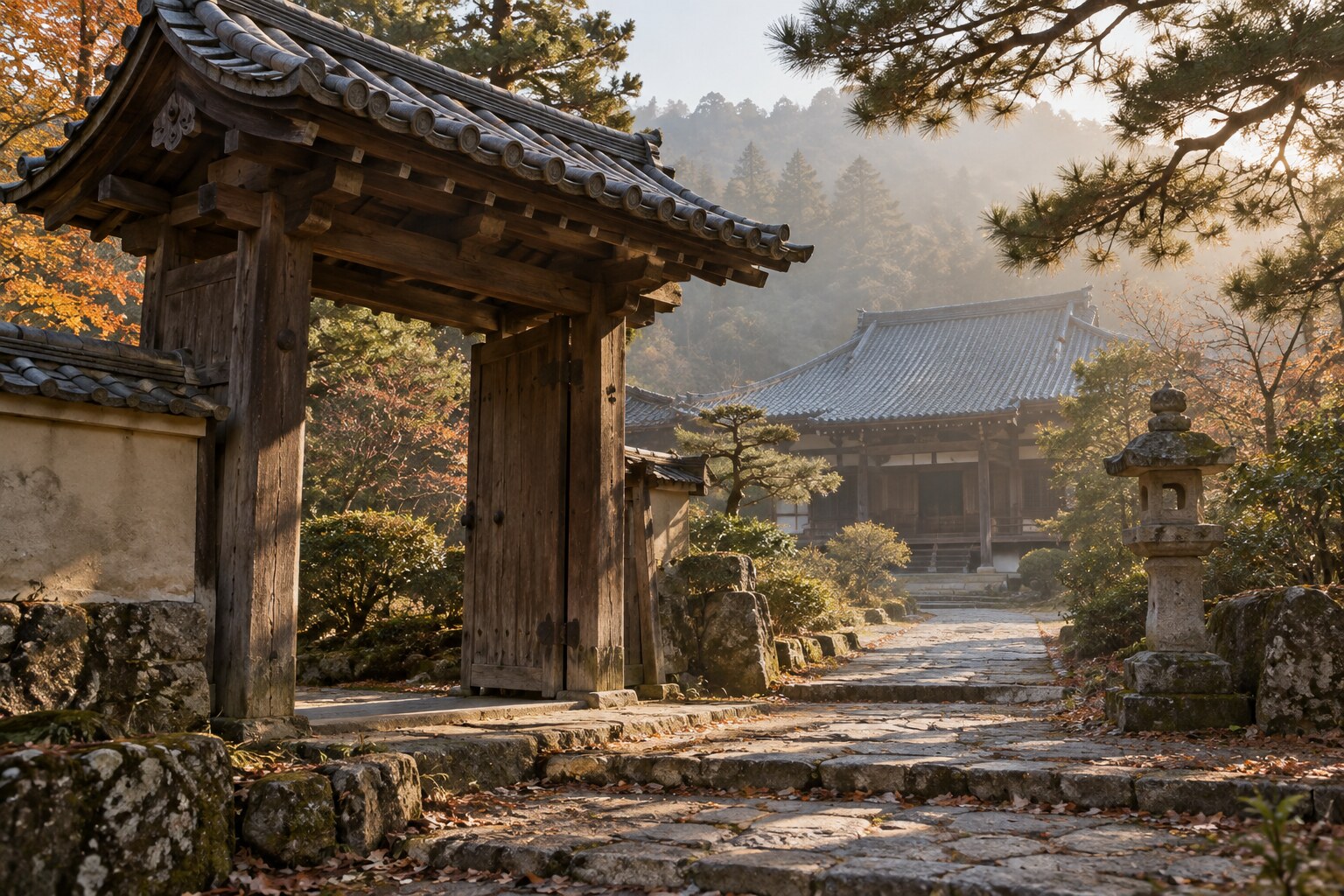 父の追善にちなむ寺院風景（AI生成イメージ）