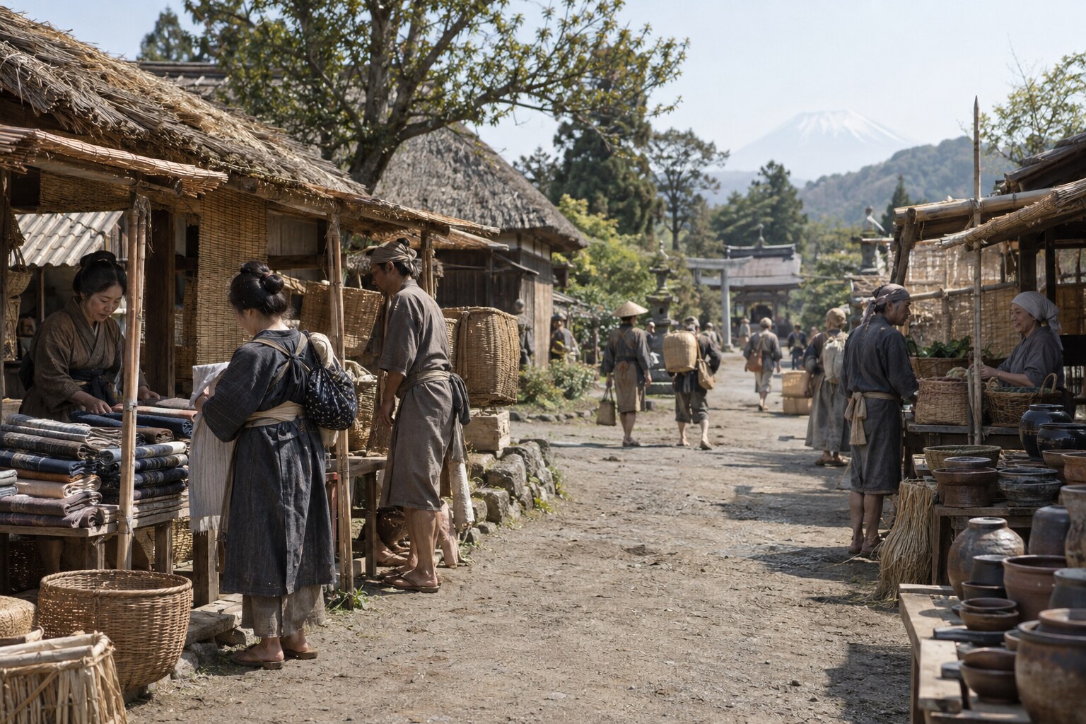 富士大宮の市の情景(AI生成イメージ)
