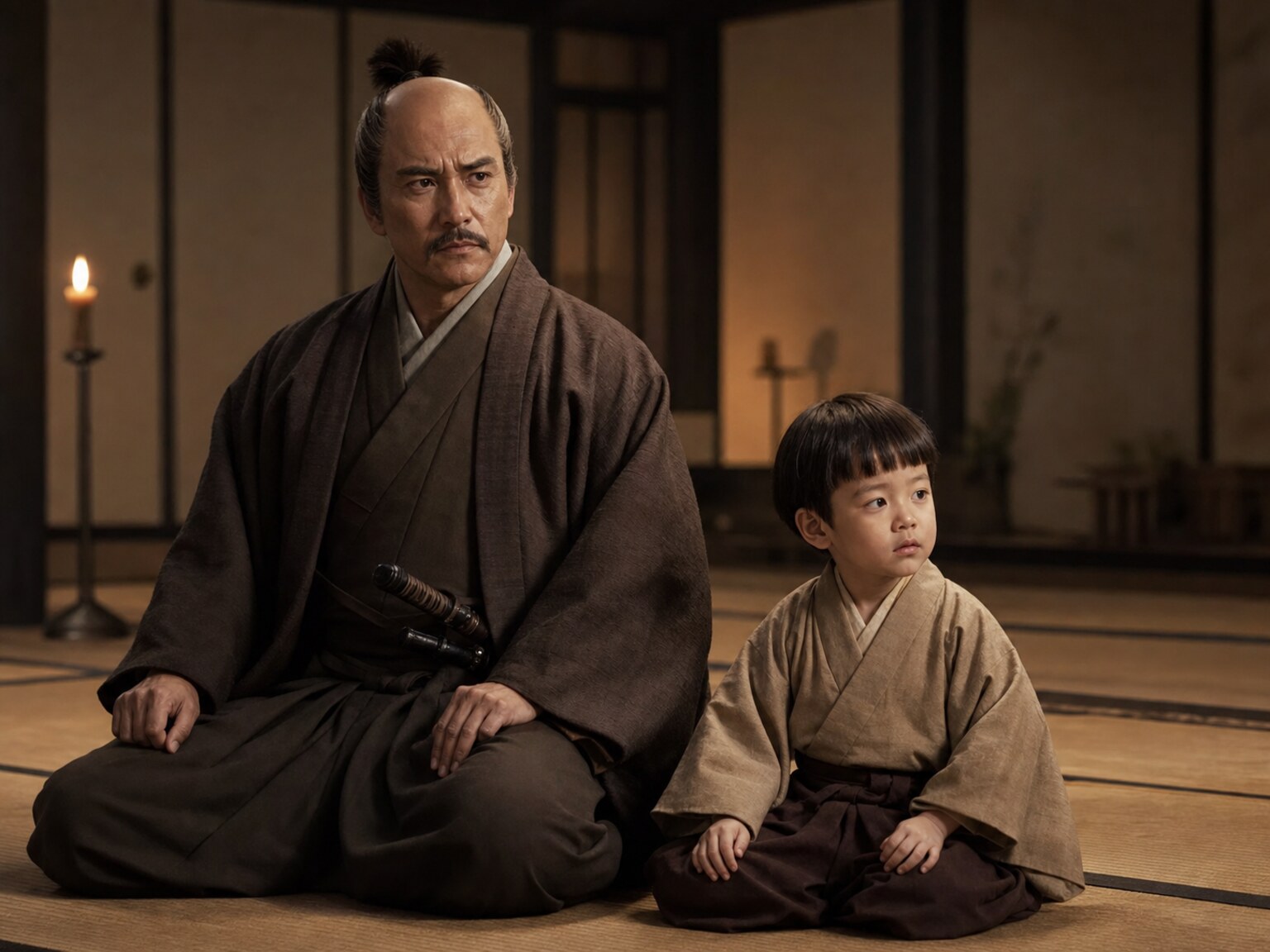 幼い秀頼を後見する傅役の且元