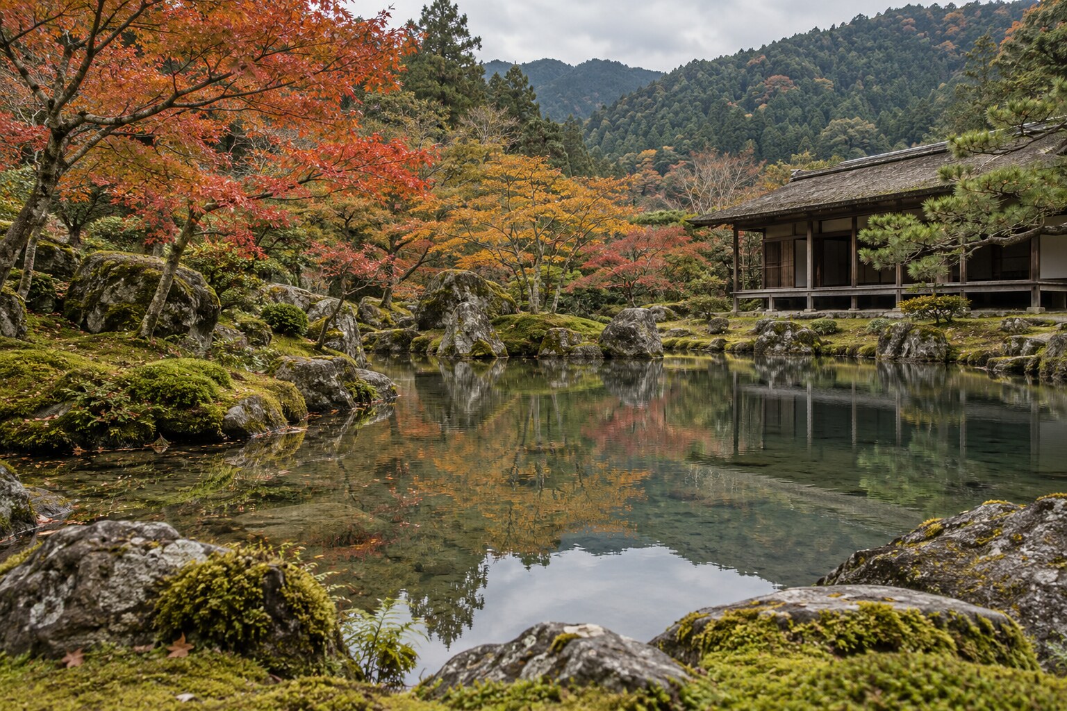 多気の庭園文化をイメージした想像図。現存庭園の実景ではない(AI生成イメージ)
