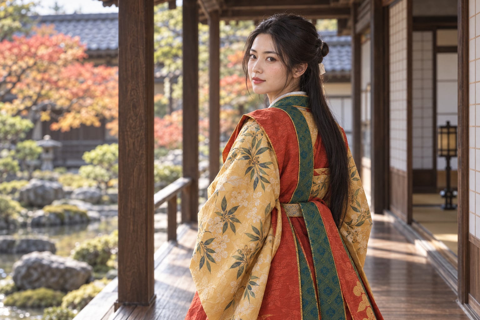 婚姻期の小松姫の想像図。式や居所を再現したものではない（AI生成イメージ）