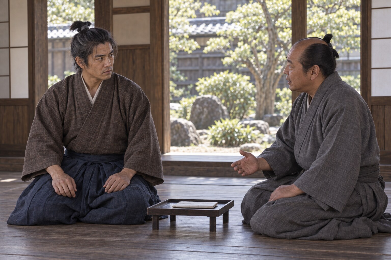 晩年の外交活動を題材にした使者との対面の想像図(AI生成)(AI生成イメージ)