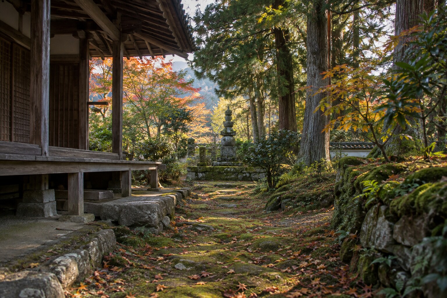 松代に残る追悼の記憶を題材にした寺の想像図(AI生成)(AI生成イメージ)