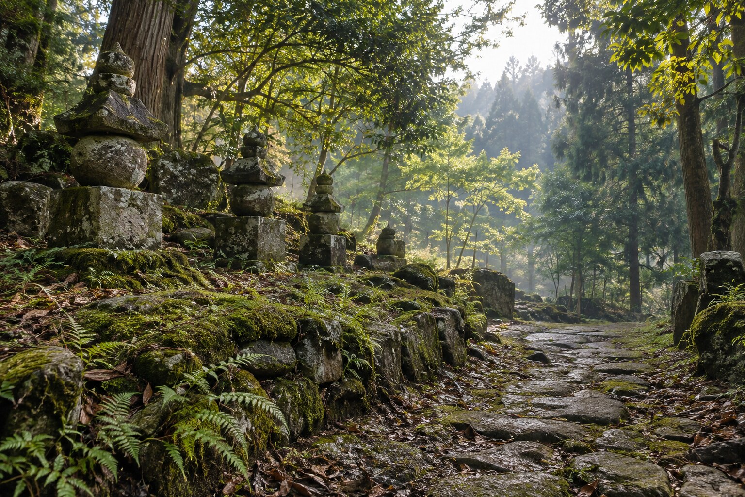 一族の記憶を伝える土佐の寺跡をイメージした想像図（AI生成イメージ）