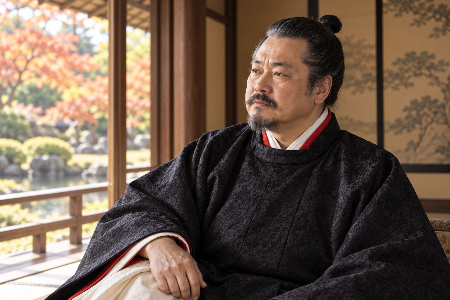 小松で晩年を過ごす利常の創作情景。特定の病状は表現していない(AI生成イメージ)