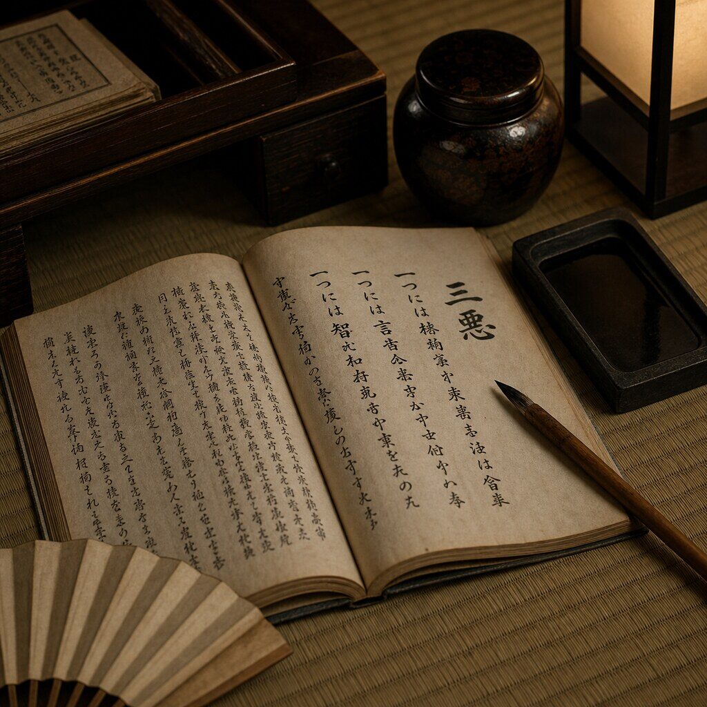 三悪逸話・常山紀談の世界（AI生成イメージ）