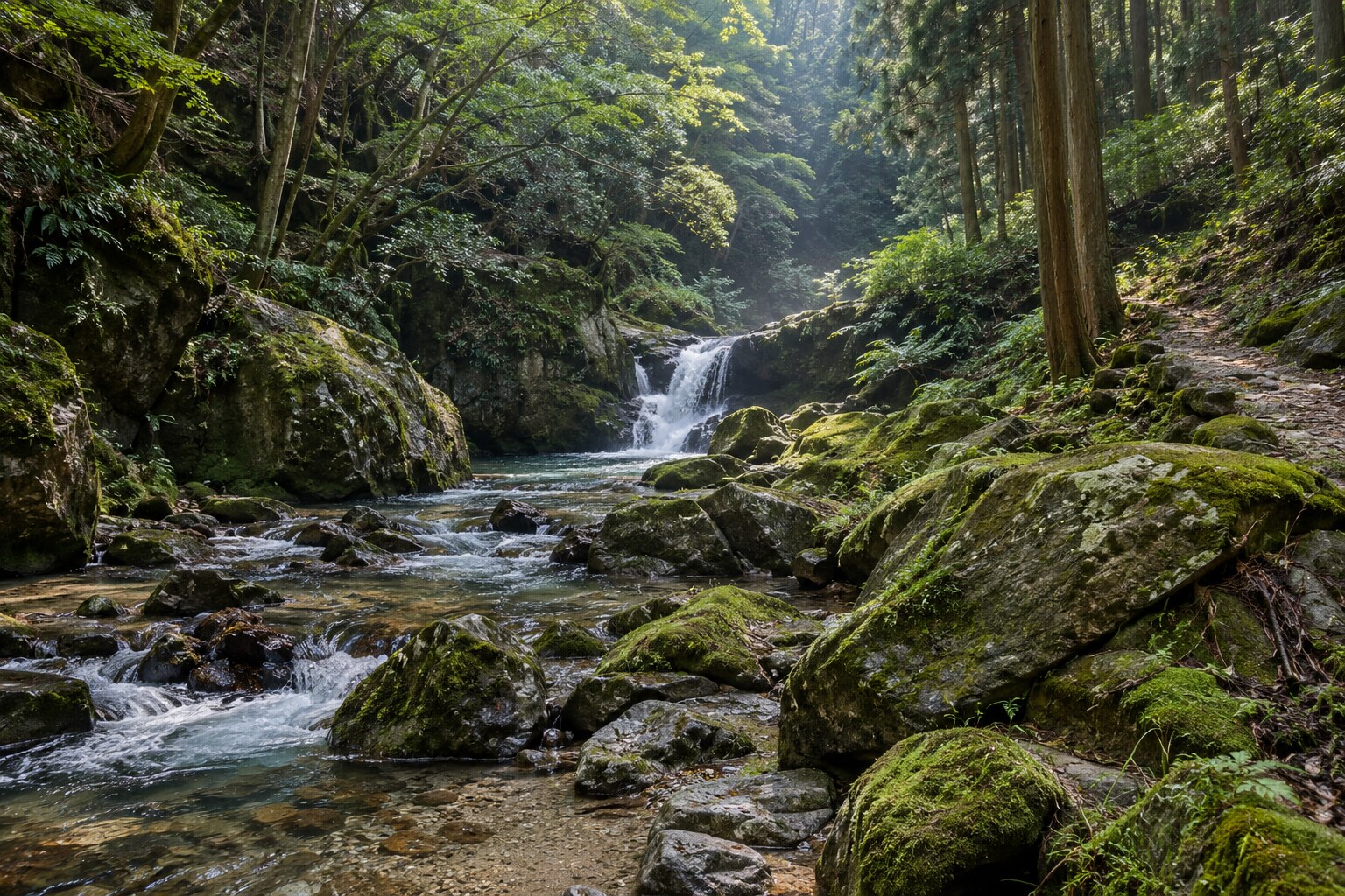 三太夫伝承にゆかりの深い名張の山間を思い描いた風景（AI生成イメージ）（AI生成イメージ）
