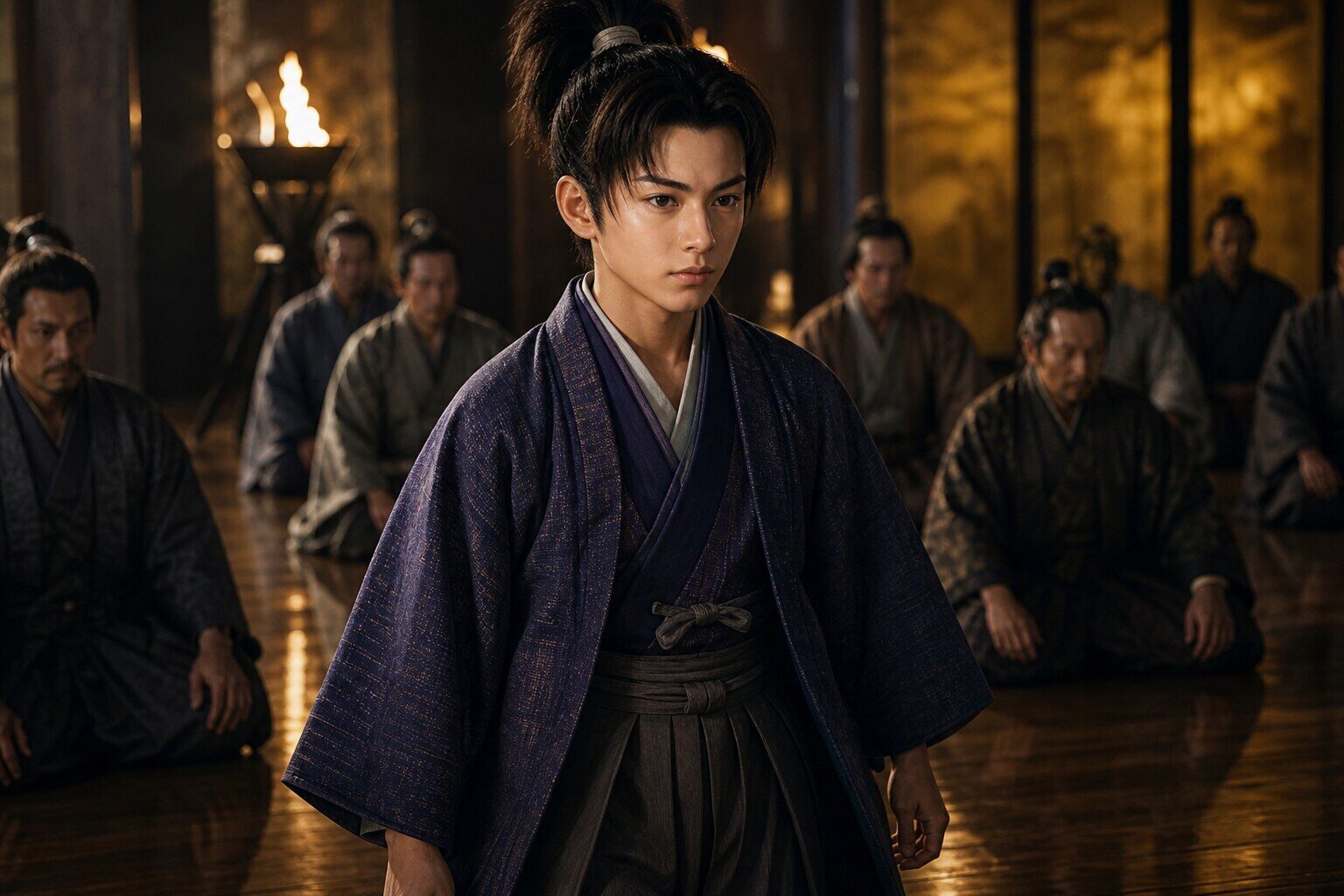 父を失い信長の小姓として出仕した少年・蘭丸(AI生成イメージ)
