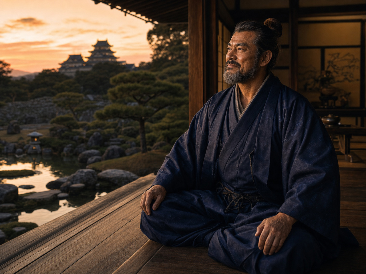 晩年の母里太兵衛(AI生成イメージ)