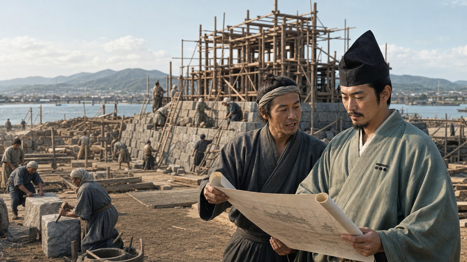 広島築城と五大老就任