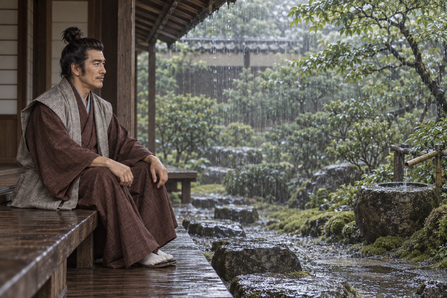晩年をイメージした想像図（死去した場所の復元ではない）（AI生成イメージ）