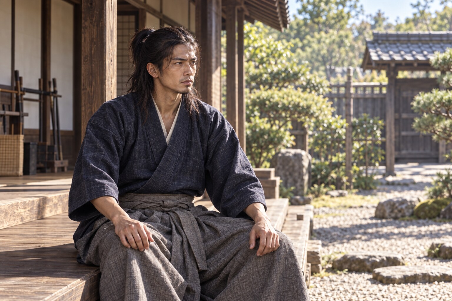 武田家に仕える若い昌輝の想像場面(AI生成イメージ)