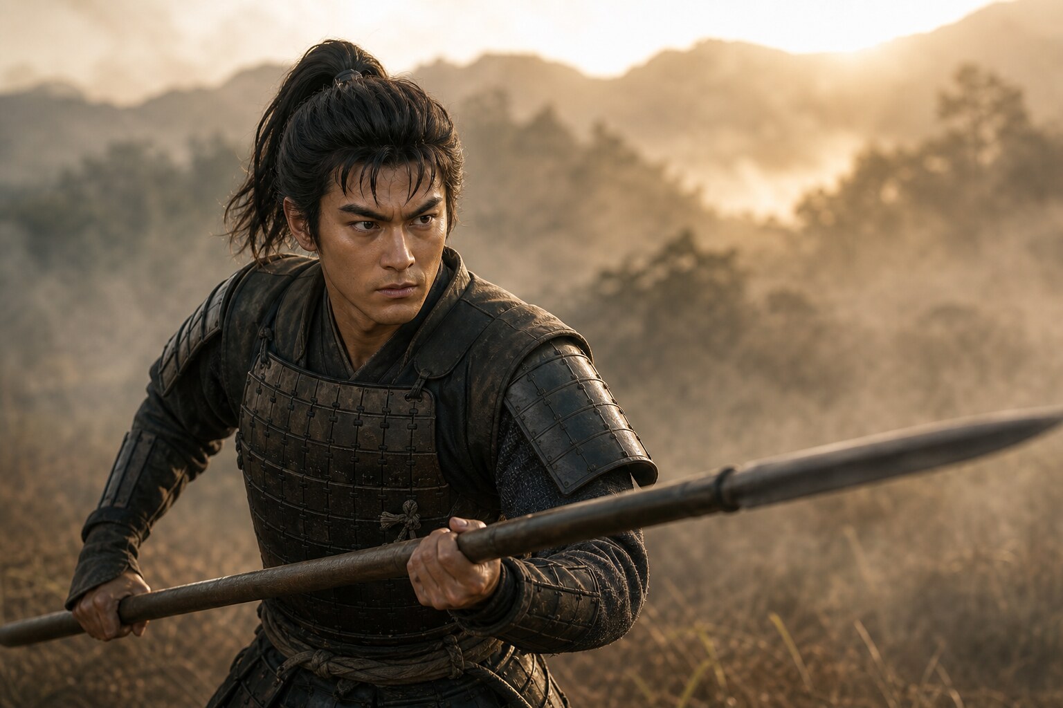 廻坂の初陣・十五歳の鑓働き(AI生成イメージ)