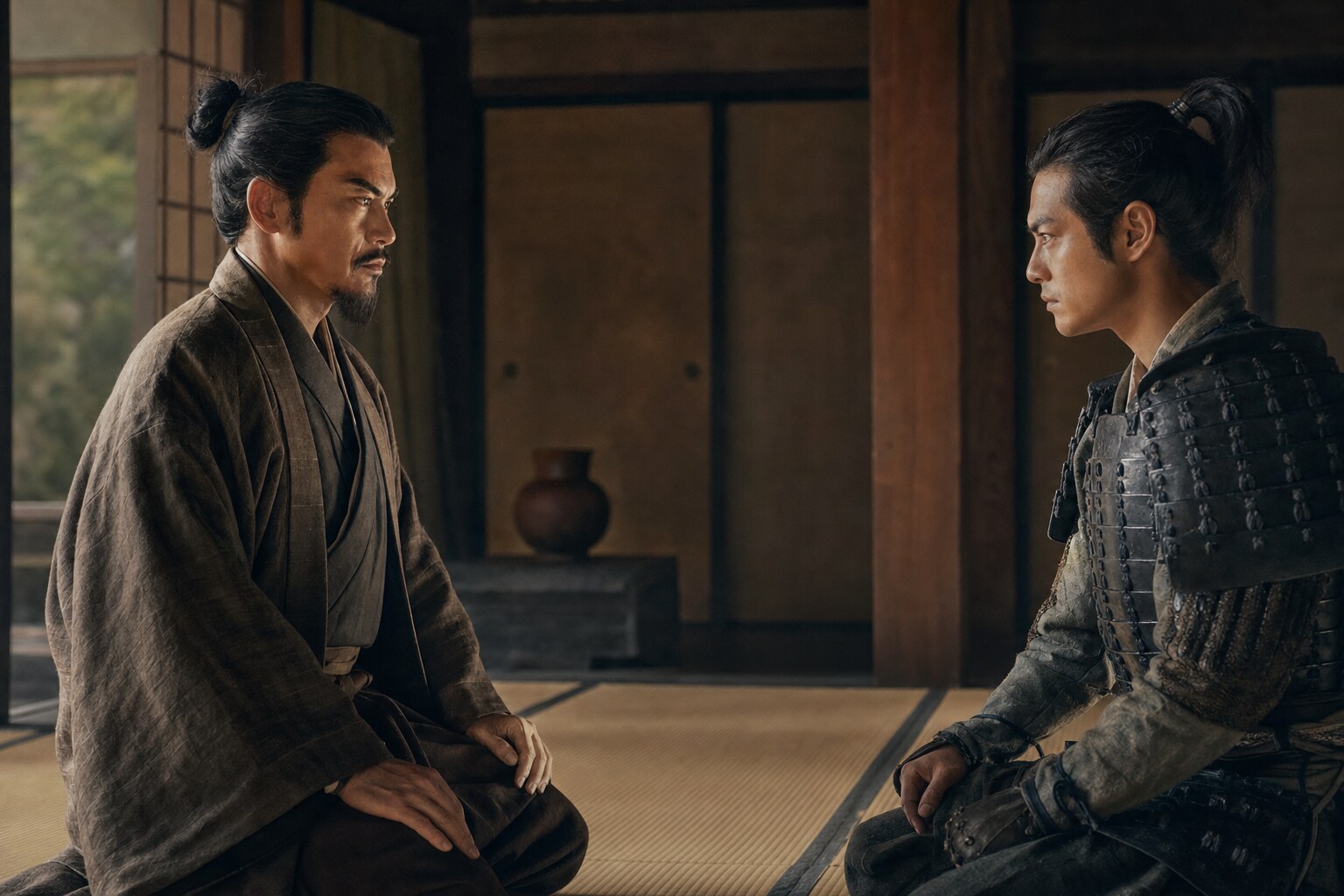 二人の殿。当主・義久と軍事を担う弟・義弘が支えた島津の家(AI生成イメージ)