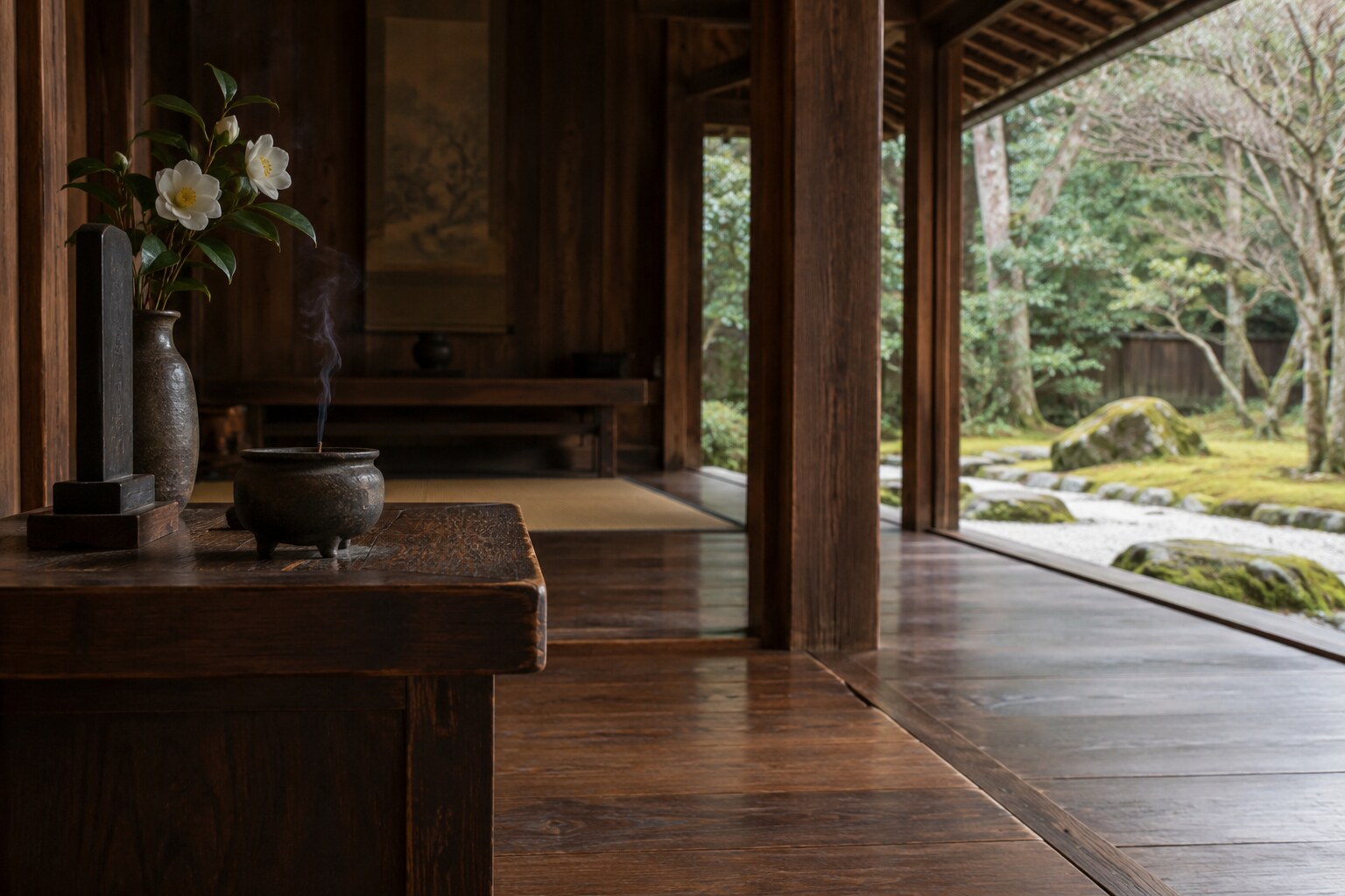 勝頼らへの供養を表した寺院の想像図（AI生成イメージ）