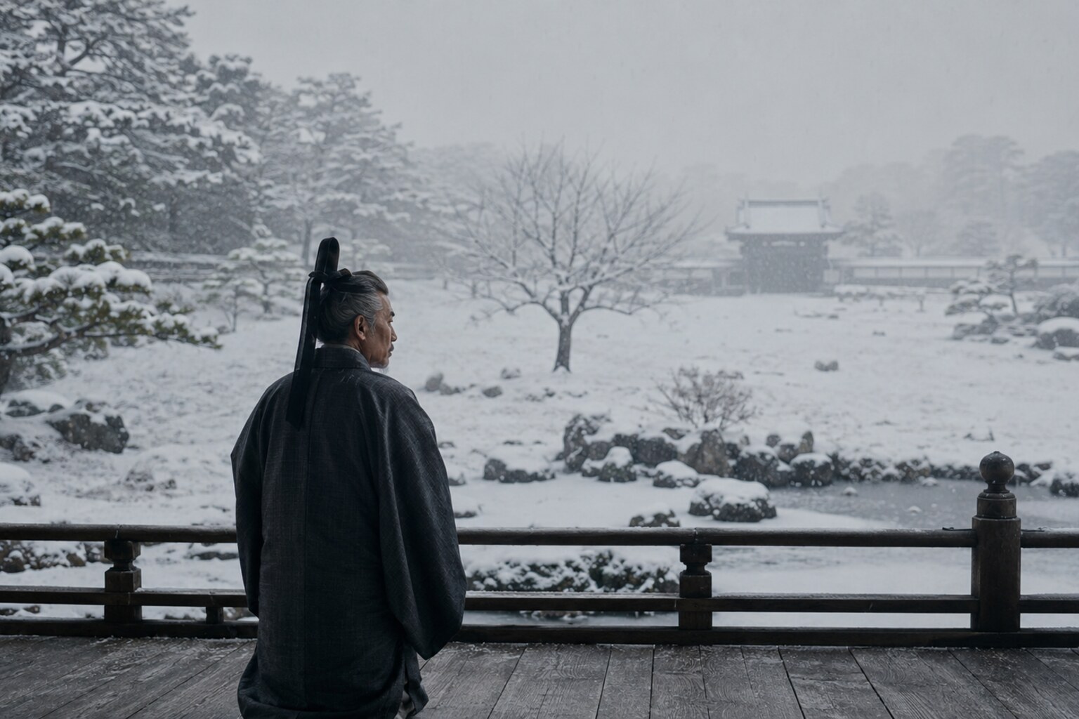 西の丸の秀忠晩年（AI生成イメージ）