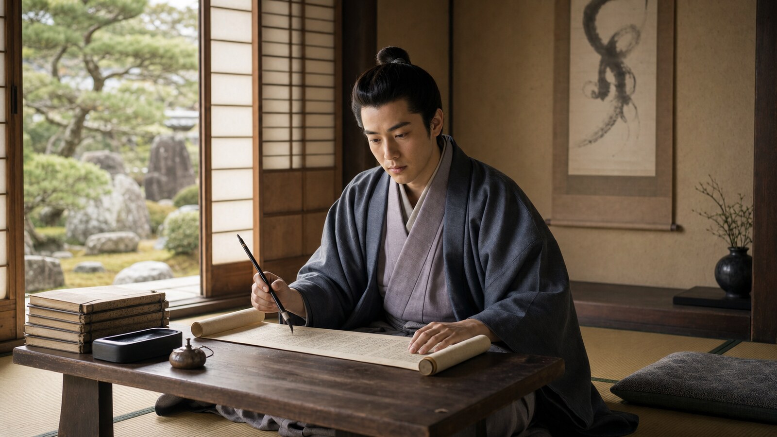 八幡山城下と古典収集
