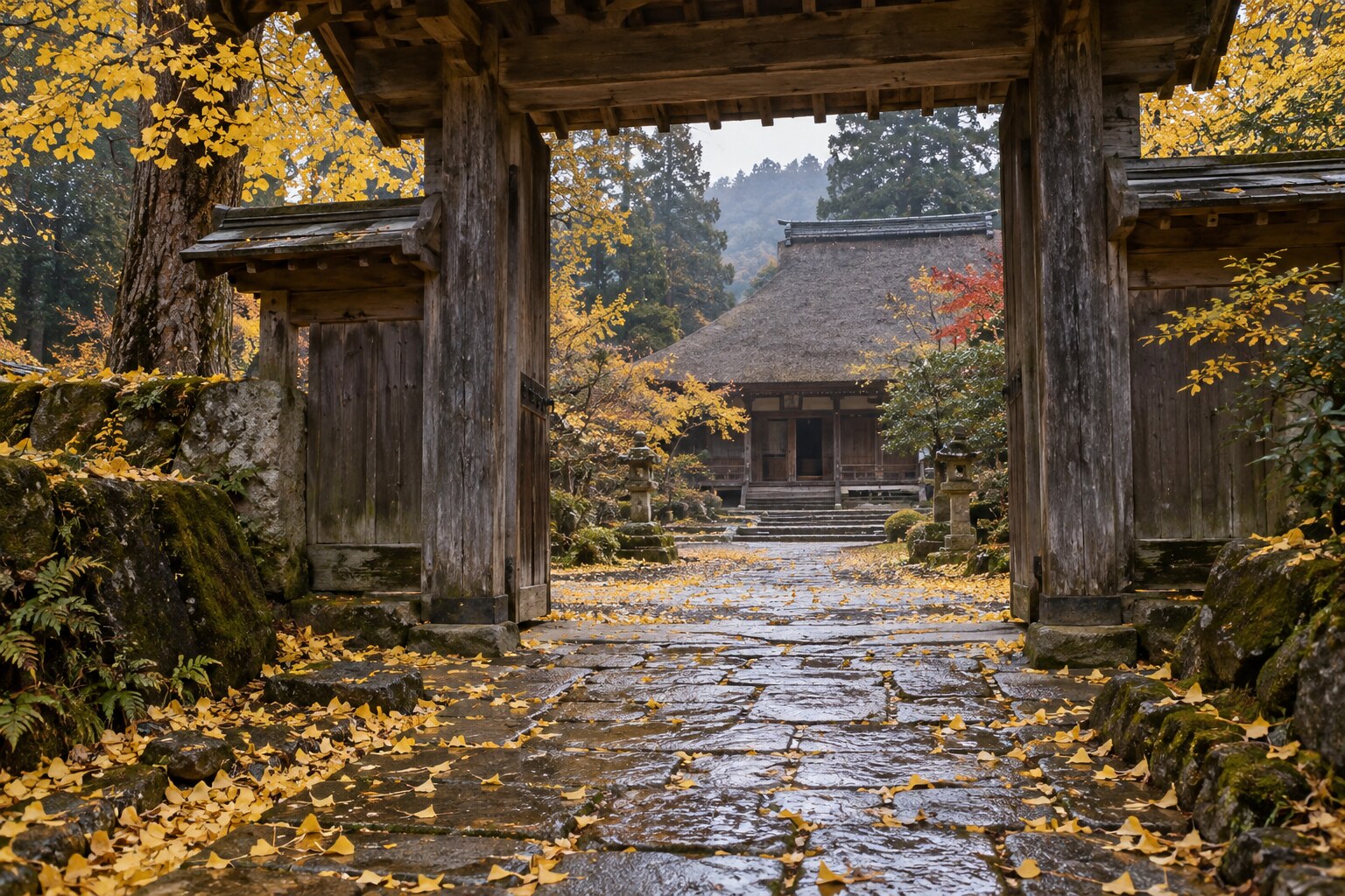 北国に伝わる家族の記憶を表す寺院の想像図（AI生成イメージ）
