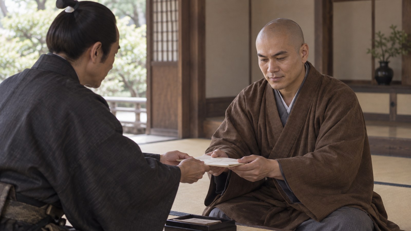 信長への臣従と光秀との取次関係(AI生成イメージ)
