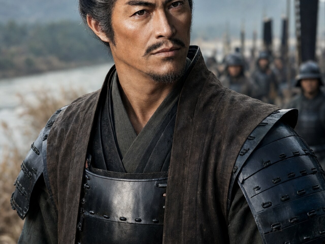 援軍を率いて桂川へ駆けつけた幕臣・細川藤孝の実写調イメージ